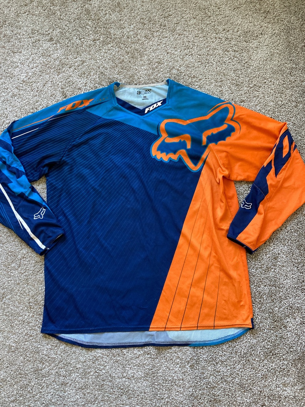 Fox Racing 360 Flight motocross jersey 2013 Fox head logo Long Sleeves sz XL